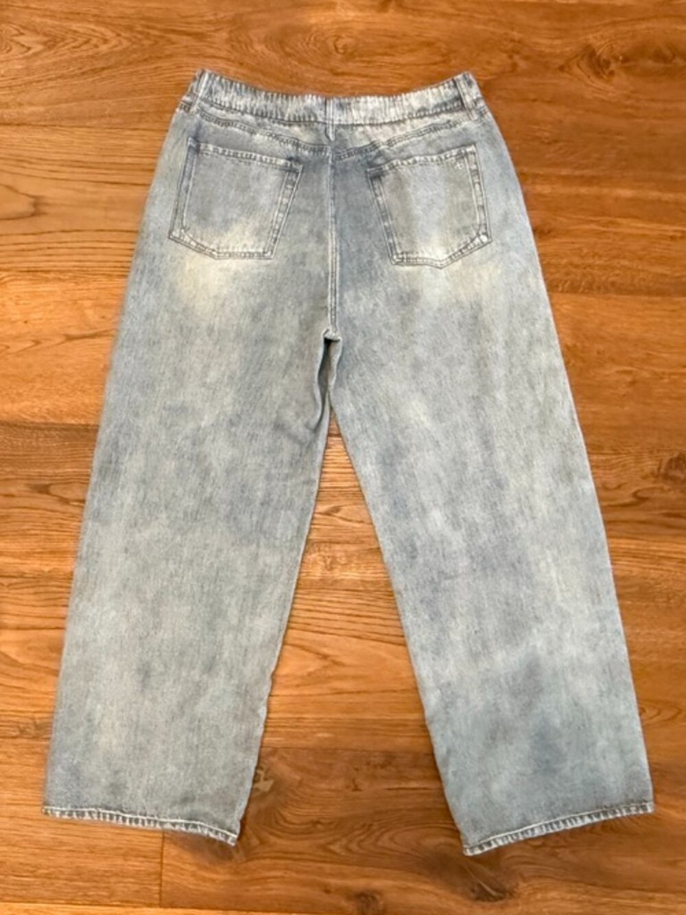 Rag & Bone - Miramar Terry Wide Leg Track Pants - Color: Blue Coney - Size Large - Picture 7 of 8
